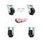 Service Caster 4 Inch Phenolic Caster Set with Roller Bearings 2 Swivel Lock 2 Rigid SCC SCC-30CS420-PHR-BSL-2-R-2 - alternate 4